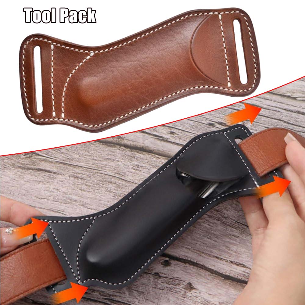 Edc Carry Belt Leather - Kantong Peralatan Taktis EDC Sarung Pisau