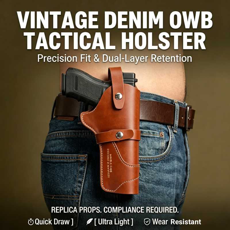 Edc Carry Belt Leather - Sarung Pistol Kulit Vintage OWB (Di