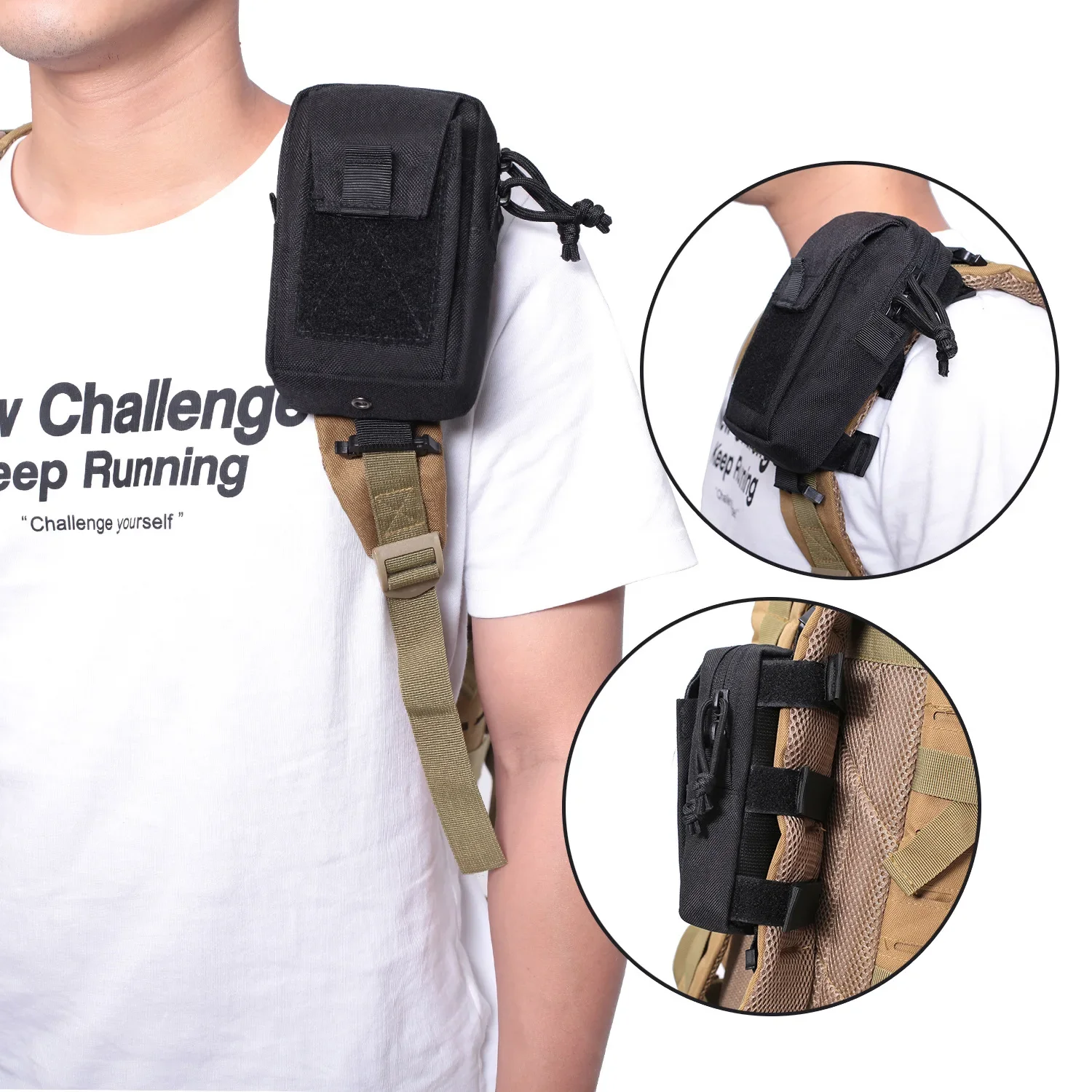 Tas Pinggang Molle dengan Tali - Edc Carry Kit ulasan dan harga