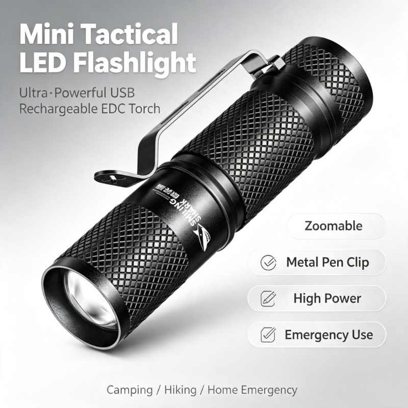 SMILING SHARK Senter LED Takti - Edc Day Carry ulasan dan harga