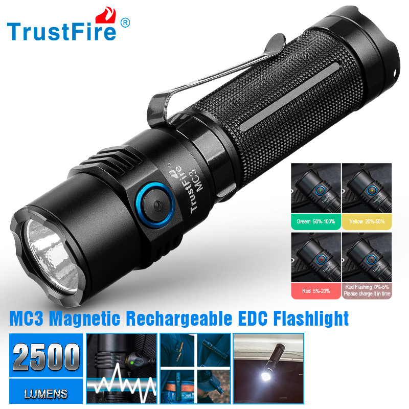 Trustfire Mc3 Senter Led Isi U - Edc Car Carry ulasan dan harga